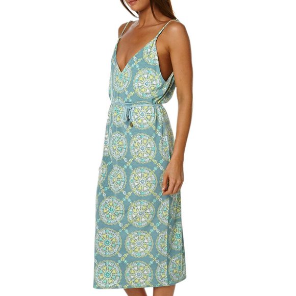 TIGERLILY Hungarian Aegean Turquoise Green Stretch Slip Midi Dress RRP$170 - Picture 2 of 11